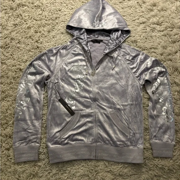 BCBGMaxAzria Silver Fabric with Black Label Size L - Picture 5 of 16